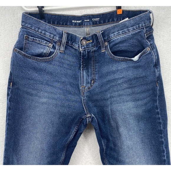 Old Navy Jeans Mens Size 32x32 Blue Denim Classic Straight Built In Flex Pants - Picture 3 of 10